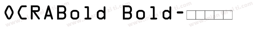 OCRABold Bold字体转换